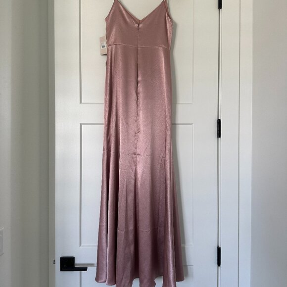 NWT Birdy Grey Catherine English Rose Shiny Satin Bridesmaid Dress - Picture 4 of 6